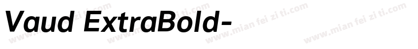 Vaud ExtraBold字体转换